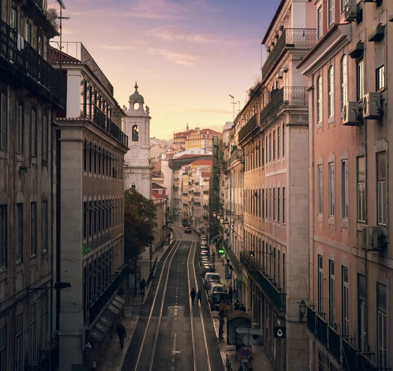 Abendstimmung über Lissabon